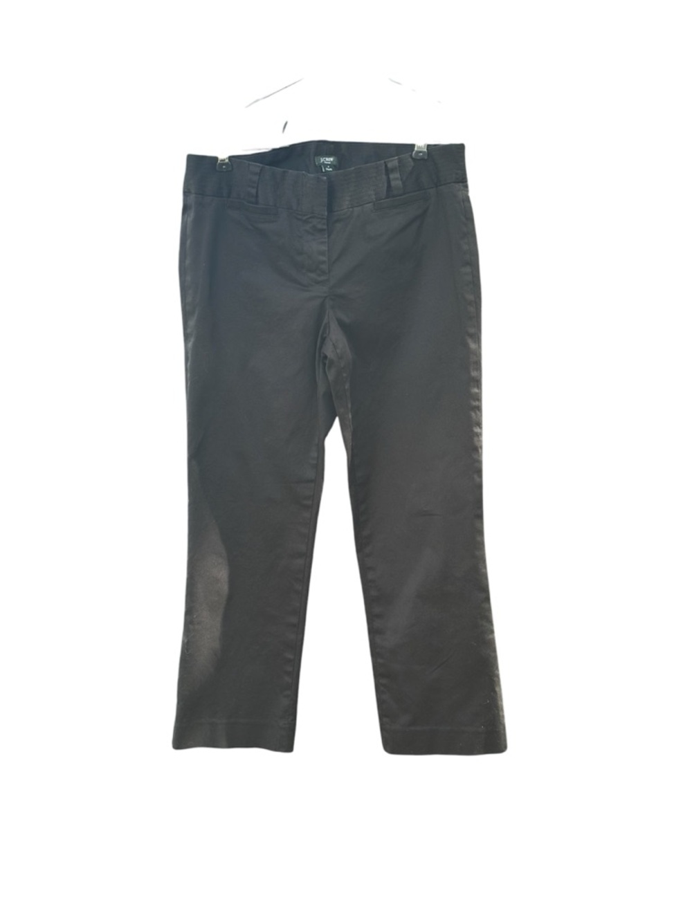 J. Crew Black Cropped Straight-Leg Pants-Size 4- stretch